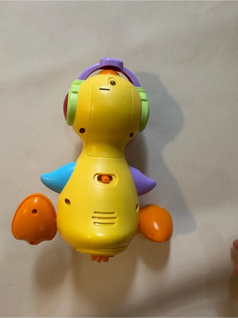 Yellow Musical Duck Toy with Colorful Buttons - Kids Interactive Play